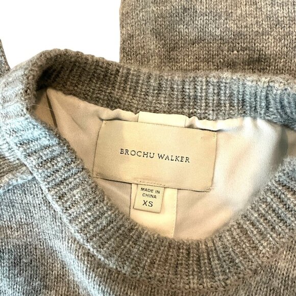 BROCHU WALKER Husky Layered Split Back Tank Size XS Gray Cashmere Sleeveless - Picture 8 of 10